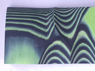 G10 Handle Scales 10 x 40 x 150mm Black/Toxic Green Layers