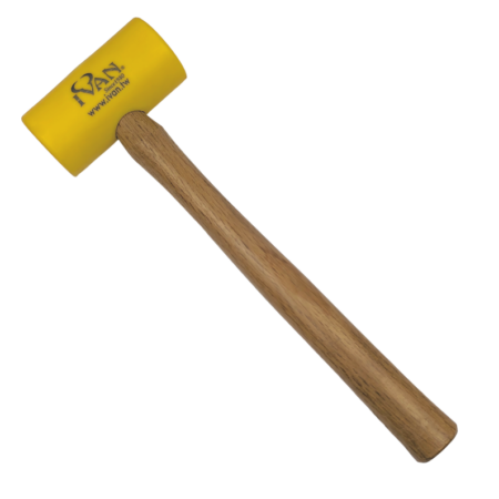 Artisan Essentials Yellow Poly Mallet 9oz. Used to set rivets, flatten thread, stamping and punching stitching holes. 