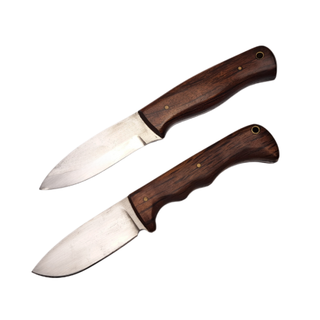 2 Example Knives of Finished Beginner Knife Making Kits