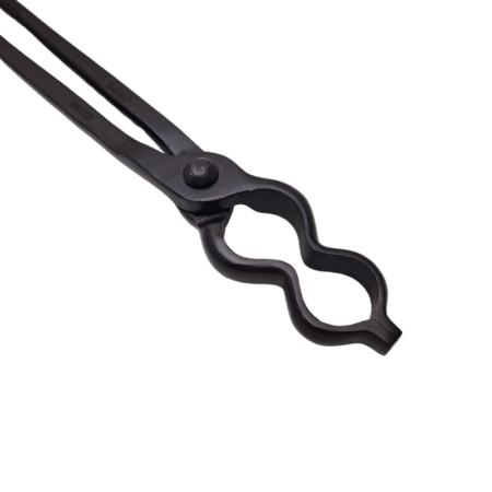 Blacksmith Double Pickup Tongs 75mm Jaws 350mm reins