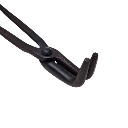 Blacksmith Scrolling TONGS  90 Deg jaws 350 mm (14”) REINS W/BALL ON END OF REINS
