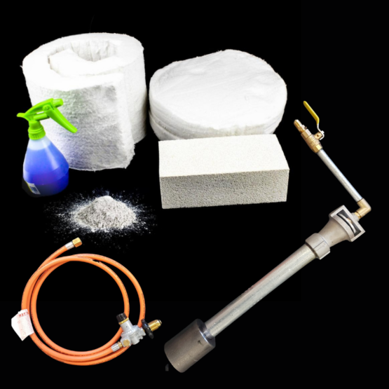 Gas Forge Refractory Kit with Large Burner 65mj/hr - POL