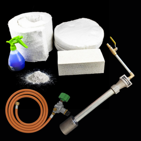 Gas Forge Refractory Kit with Large Burner 65mj/hr - LCC