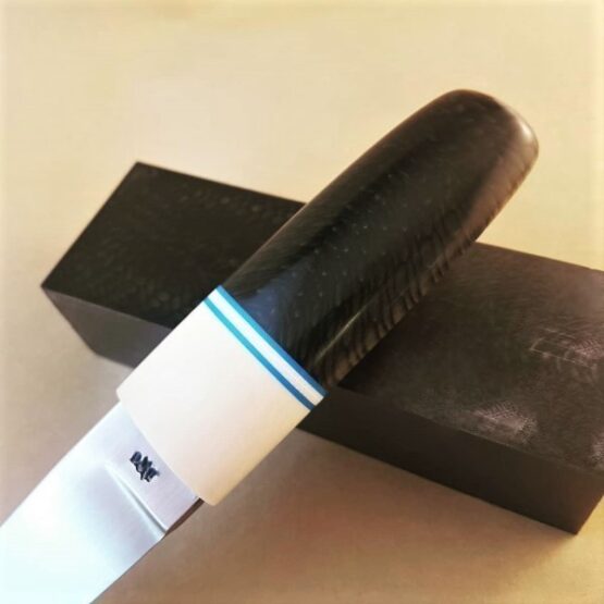 knife handle made from a Juma carbon handle block 50 mm wide
