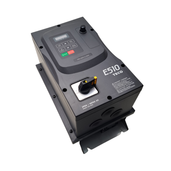 240 Volt Single Phase 2.2 kW VFD with inbuilt potentiometer.