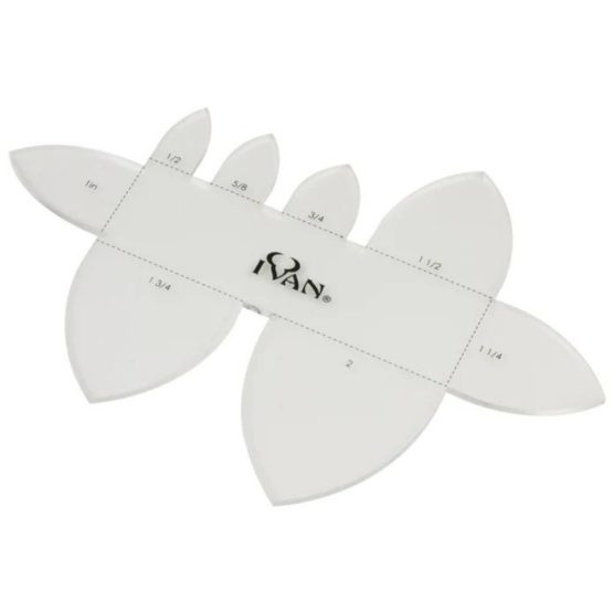 English Point Multi-Strap End Acrylic Template