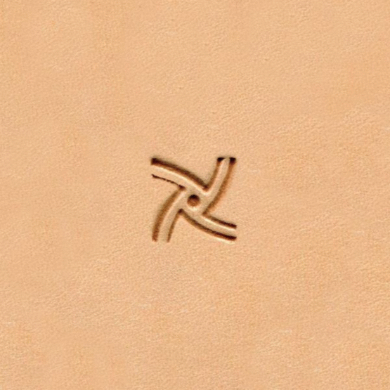 Curved Geometric Leather Stamp G684S