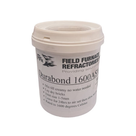2kg bucket of refractory mortar ideal for brick forge assembly and forge or kiln repairs.