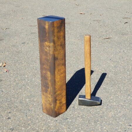 1045 - 100mm x 100mm x 500mm (50cm) Square Steel for Post Anvil