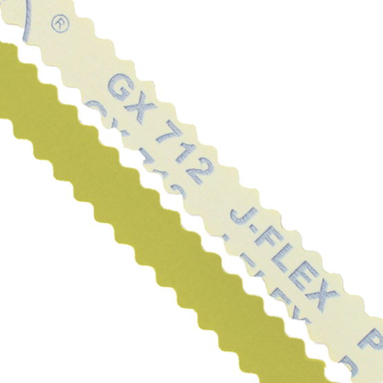 Yellow Klingspor brand Scalloped-Edge Belt measuring 1 x 60"