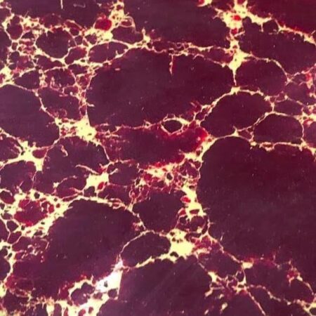 TruStone Red with Gold Matrix 3/8" x 1.5" x 6"