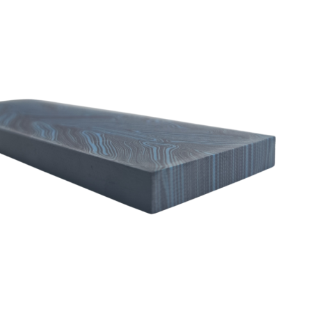 G10 Damascus Handle Scales Black Blue - Image 3