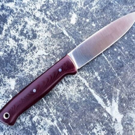Maroon Linen Micarta Knife Handle