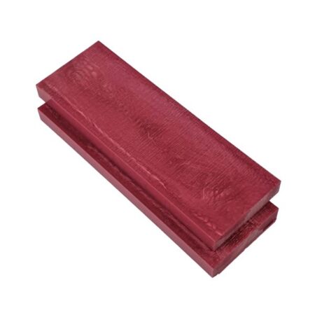 Pair of Juma handle scales with a pink dragon pattern and width of 43 mm stacked together