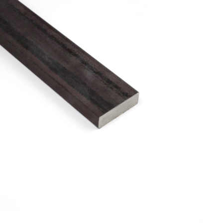 Plunge platen blank made from mild steel measuring 16 x 50 x 300 mm.