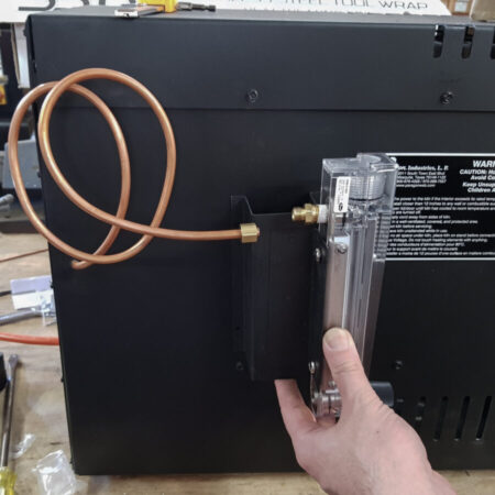 Kiln Gasmeter Attached Outside of Kiln