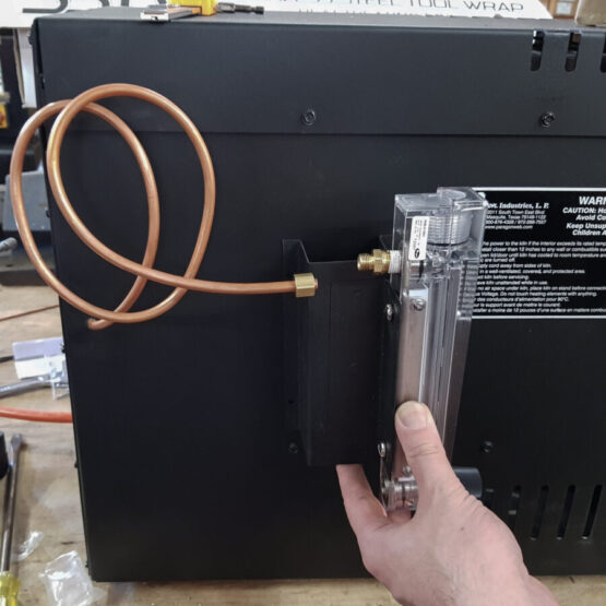 Kiln Gasmeter Attached Outside of Kiln