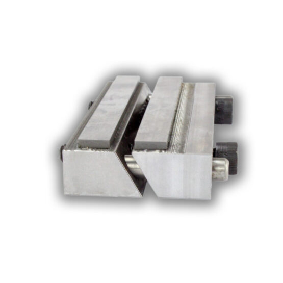 adjustable surface ground steel brackets machined into a 30 degree angle.