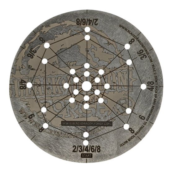 Black Dragon Forge Dagger Handle Divider. Comes with 2x laser-etched indexing discs.