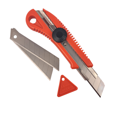 Artisan Essentials Retractable Cutting Blade, including replacement blades and blade snapper. An essential tool for cutting leather, paper patterns, and more.