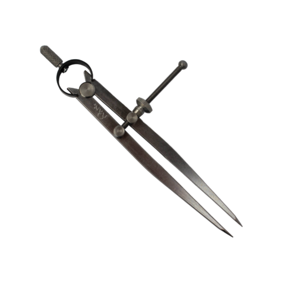 Artisan Essentials Wing Divider. For use in both leatherwork and knifemaking to measure and mark both straight, parallel and curved lines.