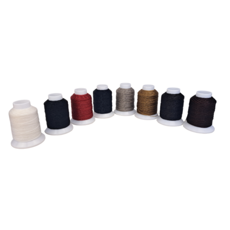 Vinymo #0 Double Waxed Thread 0.7mm Thick - 90m Spool available in 8 colours - White, Black, Red, Navy Blue, Grey, Beige, Brown and Dark Brown