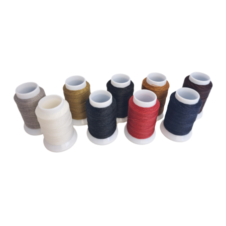 Vinymo #1 Double Waxed Thread 0.6mm Thick - 60m Spool - Available in 9 colours - White, Black, Red, Navy Blue, Grey, Beige, Camel, Brown and Dark Brown
