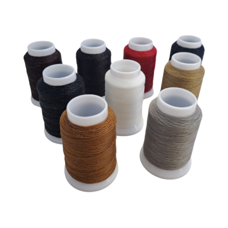 Vinymo #5 Double Waxed Thread 0.5mm Thick - 90m Spool - Available in 9 colours - White, Black, Red, Navy Blue, Grey, Beige, Camel, Brown and Dark Brown