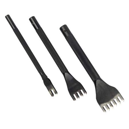 Kyoshin Elle 5mm Stitching Chisel Set excellent for punching evenly spaced stiching holes in leather.