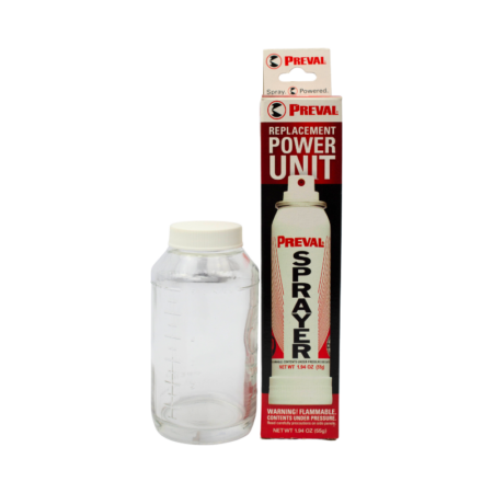 Preval Power Unit Spray Kit. An aerosol-based spray system that allows you to turn your dyes in to sprayable material.