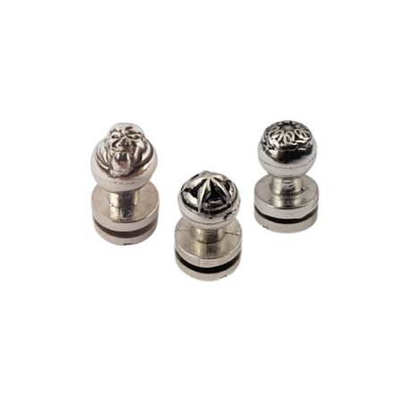 3 Options for Themed Button Stud Screwback 7mm (9/32")