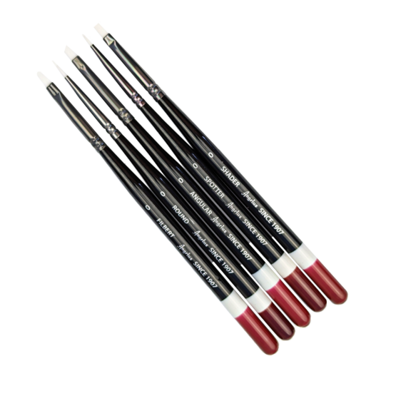 angelus-micro-detail-paint-brush-set-5-piece Angelus Micro Detail Paint Brush Set. Five professional grade paint brushes used for fine detail paint work.