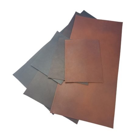 Buffalo Leather Naturally Pigmented 'Gosford' Panels. Available in large and small panels, and in 3 colours, Tan Brown and Black