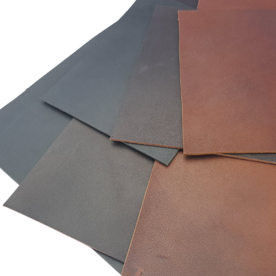 Buffalo Leather Naturally Pigmented 'Gosford' Panels. Available in large and small panels, and in 3 colours, Tan Brown and Black