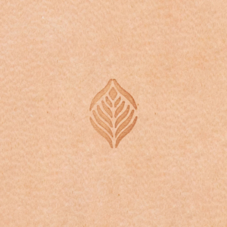 Leaf Geometric Leather Stamp G618