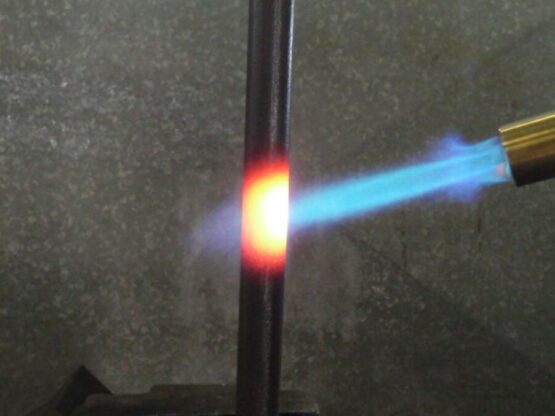 Heating steel to bend with compressed air and LP Gas