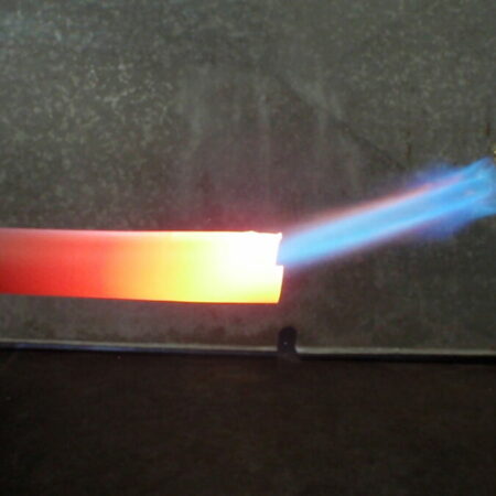 Melting copper and brass with compressed air and propane