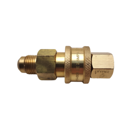 Gas Forge High Pressure Quick Connector 3/8" SAE to connect between your gas forge burner and high pressure hose.
