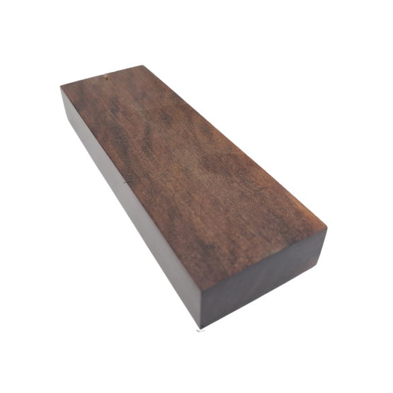 Yandiwa Stabilised Figured Jarrah Block *B067. Measures approximately 143 x 49 x 20 mm.
