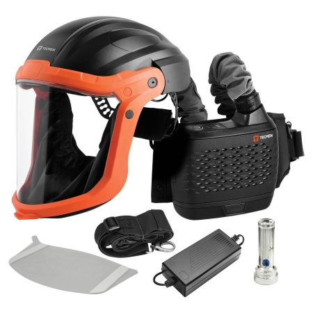Tecmen G10 PAPR Respirator with Face Shield and Bump Cap
