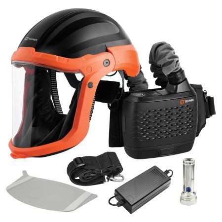 Tecmen GH20-V PAPR Respirator with Face Shield and Hard Hat