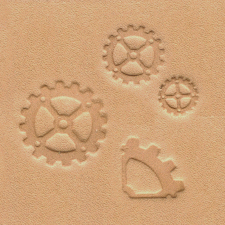 Steampunk Gear Leather Stamps